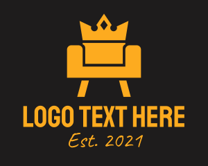 Furnishing - Golden Royal Couch logo design