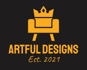 Golden Royal Couch  logo design