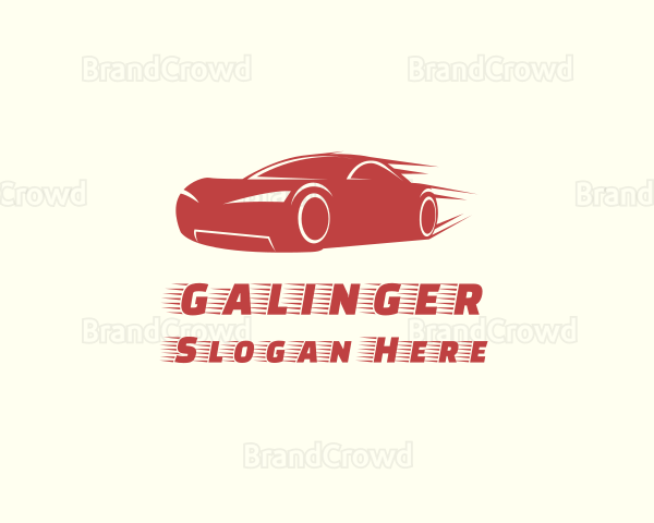 Red Fast Car Racing Logo