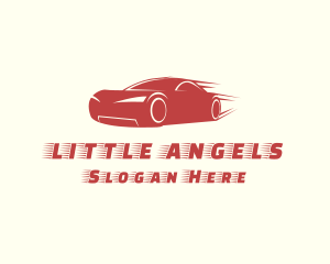 Road Trip - Red Fast Car Racing logo design