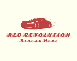 Red Fast Car Racing logo design