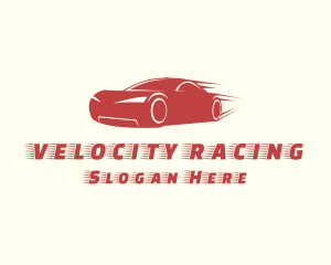 Red Fast Car Racing logo design