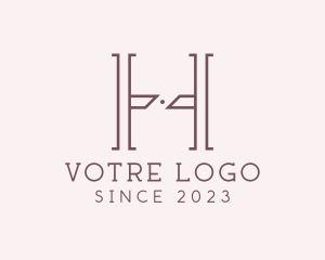 Luxury Serif Letter H Company logo design