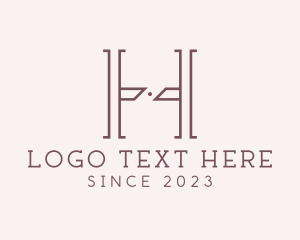 Letter H - Luxury Serif Letter H Company logo design