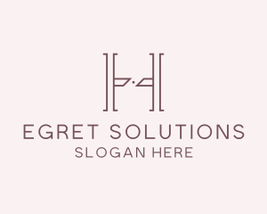 Luxury Serif Letter H Company logo design