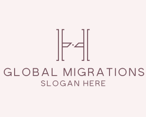 Luxury Serif Letter H Company logo design