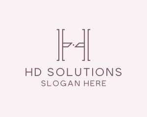 Luxury Serif Letter H Company logo design