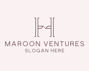 Luxury Serif Letter H Company logo design