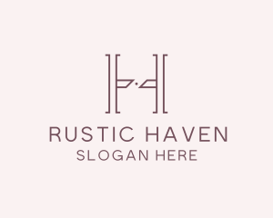 Luxury Serif Letter H Company logo design