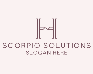 Luxury Serif Letter H Company logo design