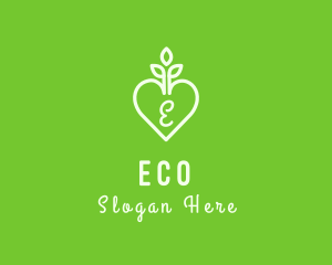 Organic Produce - Gardening Heart Planter logo design