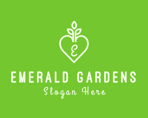 Gardening Heart Planter logo design