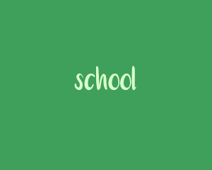 School Chalkboard Writing logo design