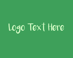 Font - Green Childish Lettermark logo design