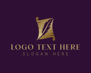 Writing - Quill Scroll Stationery logo design