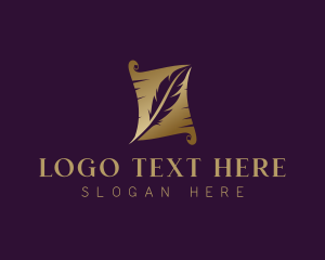 Scroll - Quill Scroll Stationery logo design