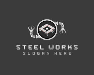 Industrial Factory Machine logo design