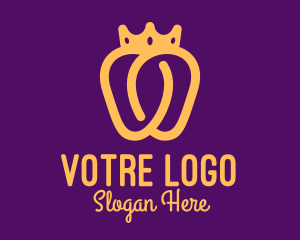 Molar - Golden Dental Crown logo design