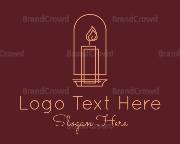 Brown Candlelight Fire Logo