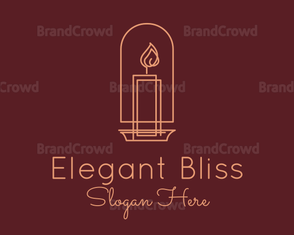 Brown Candlelight Fire Logo
