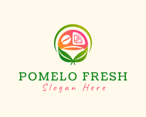 Pomelo - Coffee Citrus Beverage logo design