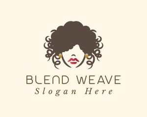 Curly Hair Woman logo design