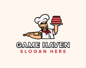 Male Baker Cartoon Logo