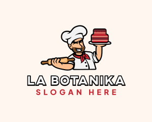 Bake - Male Baker Cartoon logo design