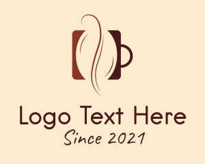Brewed Coffee - Minimalist Coffee Bean logo design