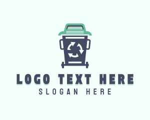 Recycling Bin - Trash Garbage Disposal logo design