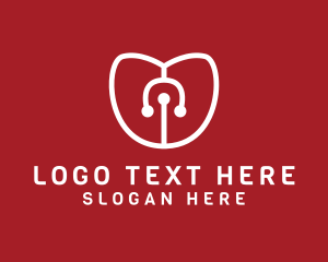 Surgeon - Stethoscope Tulip Health logo design