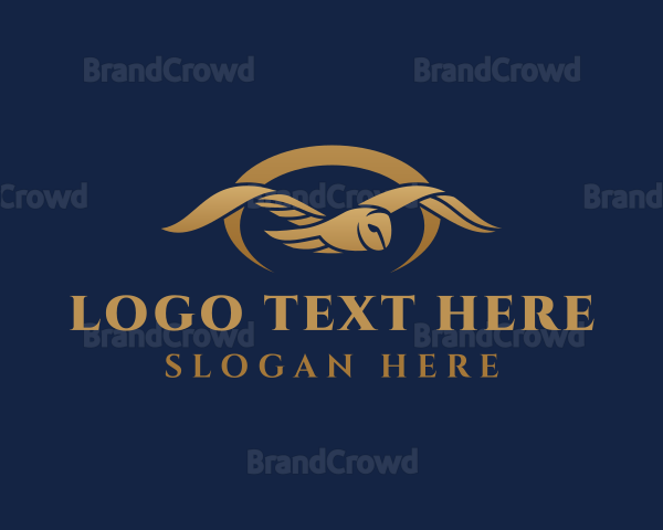 Luxury Elegant Owl Bird Logo