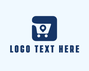 Shopping - Shopping Cart Location logo design