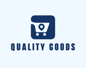 Goods - Shopping Cart Location logo design