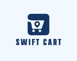 Shopping Cart Location logo design