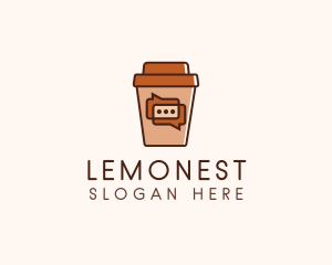 Latte - Coffee Cup Chat logo design