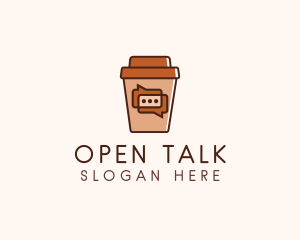 Coffee Cup Chat  logo design