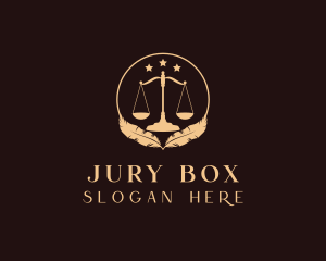 Jury - Justice Scale Notary logo design