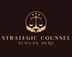 Counsel - Justice Scale Notary logo design