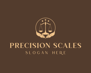 Justice Scale Notary logo design