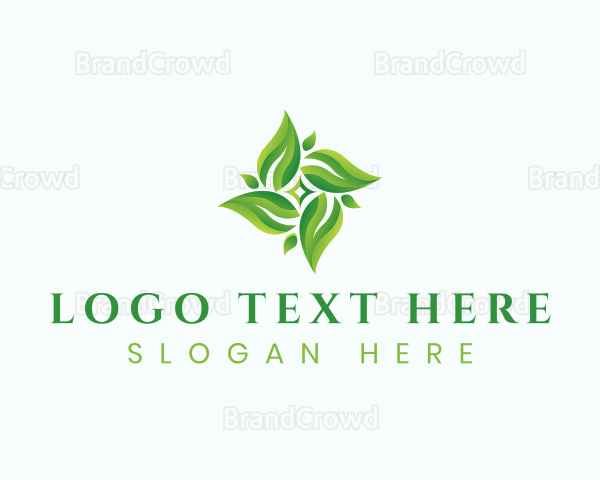 Natural Herbal Leaves Logo