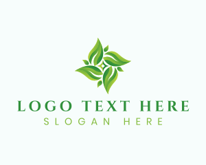 Vegan - Natural Herbal Leaves logo design