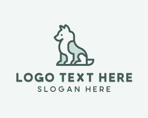Husky Dog Pet logo design