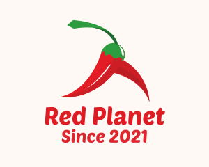 Walking Chili Pepper logo design