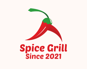 Chipotle - Walking Chili Pepper logo design