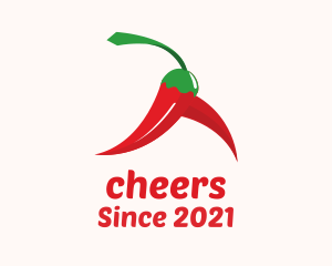 Spicy - Walking Chili Pepper logo design
