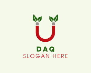 Leaf Magnet Letter U Logo