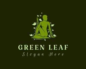 Organic Wellness Meditation logo design