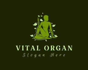 Organic Wellness Meditation logo design