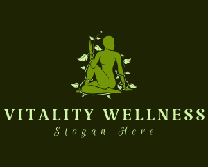 Organic Wellness Meditation logo design